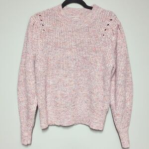 a new day Pink Puff Balloon Sleeve Sweater